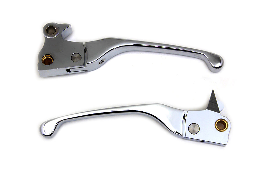 V-Twin Chrome Adjustable Hand Lever Set for Harley Davidson XL Models