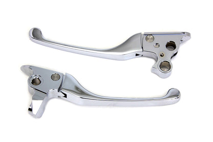 V-Twin Chrome Adjustable Hand Lever Set for Harley Davidson FLT Models (2008-2013)