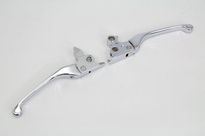 V-Twin Chrome Adjustable Hand Lever Set for Harley Davidson FLT Models (2008-2013)