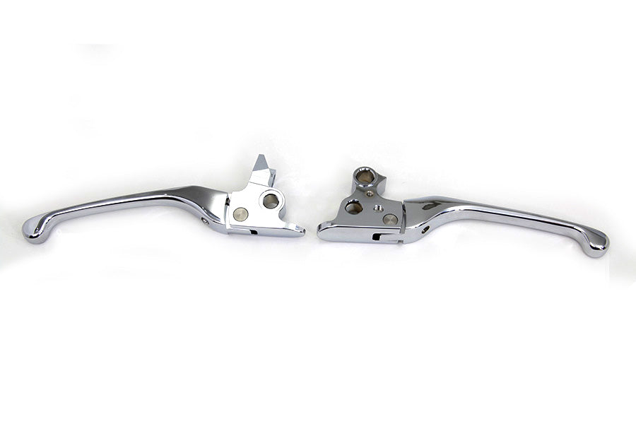 V-Twin Chrome Adjustable Hand Lever Set for Harley Davidson FLT Models (2008-2013)
