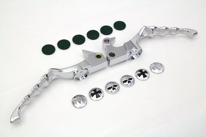 V-Twin Chrome Skeleton Hand Lever Set for Harley Davidson XL Models (Part 241-023)