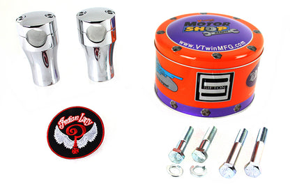 V-Twin Indian Larry Riser Set - Chrome Handlebar Riser Kit