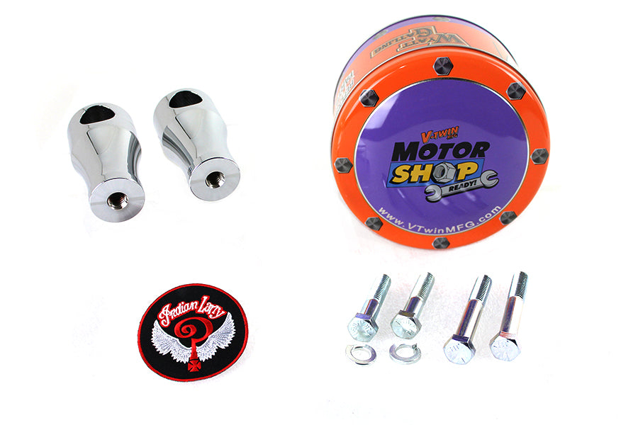 V-Twin Indian Larry Riser Set - Chrome Handlebar Riser Kit