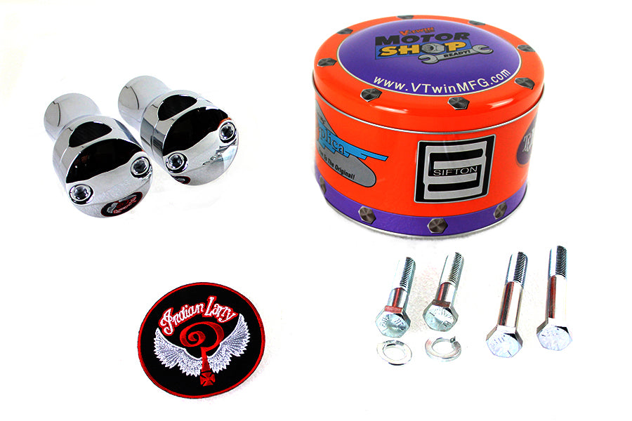 V-Twin Indian Larry Riser Set - Chrome Handlebar Riser Kit