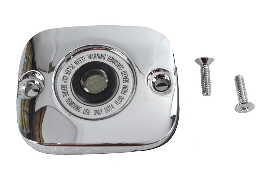 V-Twin Chrome Plated Handlebar Master Cylinder Cover for Harley Davidson FLT and FLST 2005-2012