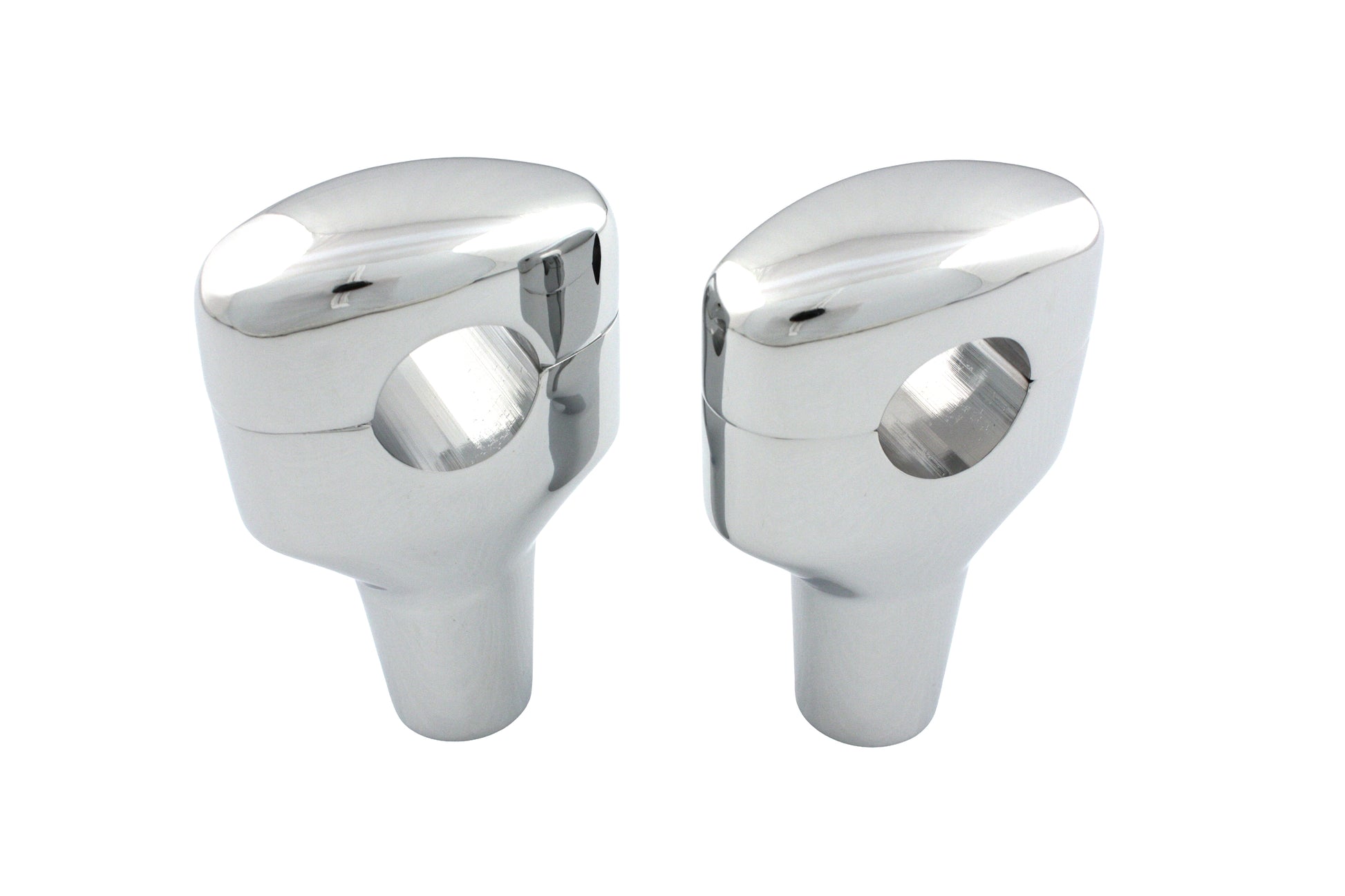 V-Twin Chrome 3-1/2 inch Short Riser Set for 1-1/4 inch Handlebar Compatibility