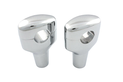 V-Twin Chrome 3-1/2 inch Short Riser Set for 1-1/4 inch Handlebar Compatibility