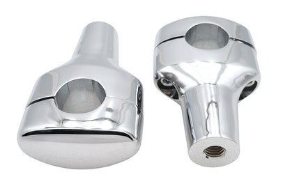 V-Twin Chrome 3-1/2 inch Short Riser Set for 1-1/4 inch Handlebar Compatibility