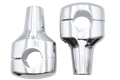 V-Twin Chrome 3-1/2 inch Short Riser Set for 1-1/4 inch Handlebar Compatibility