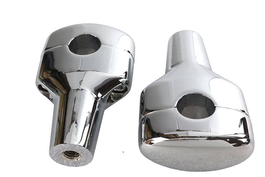 V-Twin 3-1/2 Inch Short Riser Set Chrome - Motorcycle Handlebar Riser with 1 Inch Bar Fitment