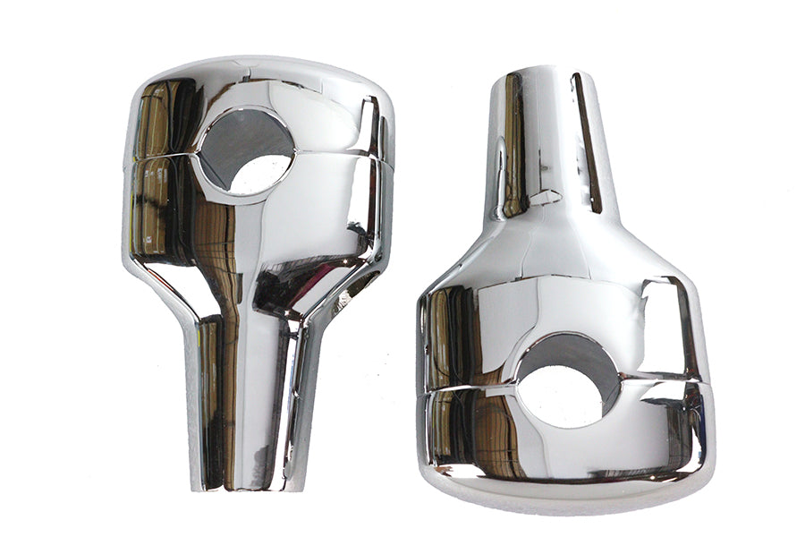 V-Twin 3-1/2 Inch Short Riser Set Chrome - Motorcycle Handlebar Riser with 1 Inch Bar Fitment