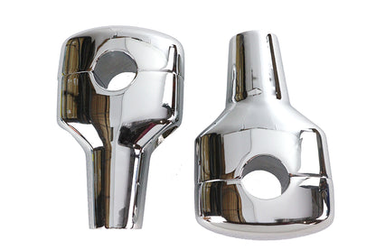 V-Twin 3-1/2 Inch Short Riser Set Chrome - Motorcycle Handlebar Riser with 1 Inch Bar Fitment
