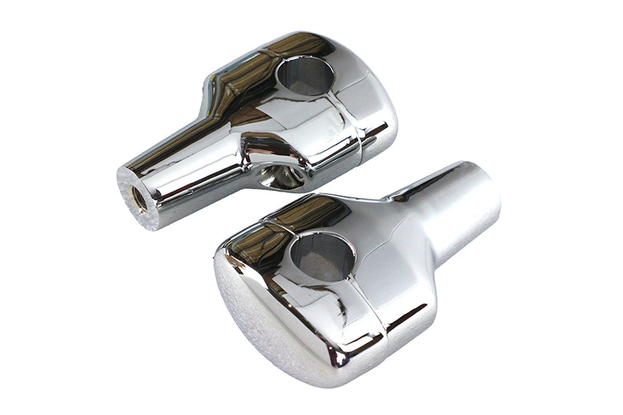 V-Twin 3-1/2 Inch Short Riser Set Chrome - Motorcycle Handlebar Riser with 1 Inch Bar Fitment