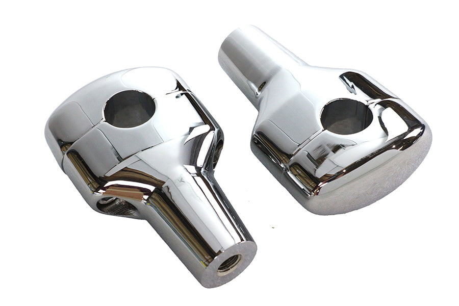 V-Twin 3-1/2 Inch Short Riser Set Chrome - Motorcycle Handlebar Riser with 1 Inch Bar Fitment