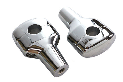 V-Twin 3-1/2 Inch Short Riser Set Chrome - Motorcycle Handlebar Riser with 1 Inch Bar Fitment