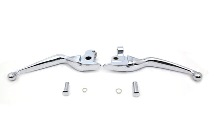 V-Twin Chrome Wide Tamer Hand Lever Set for Harley Davidson FLT 2014-2016