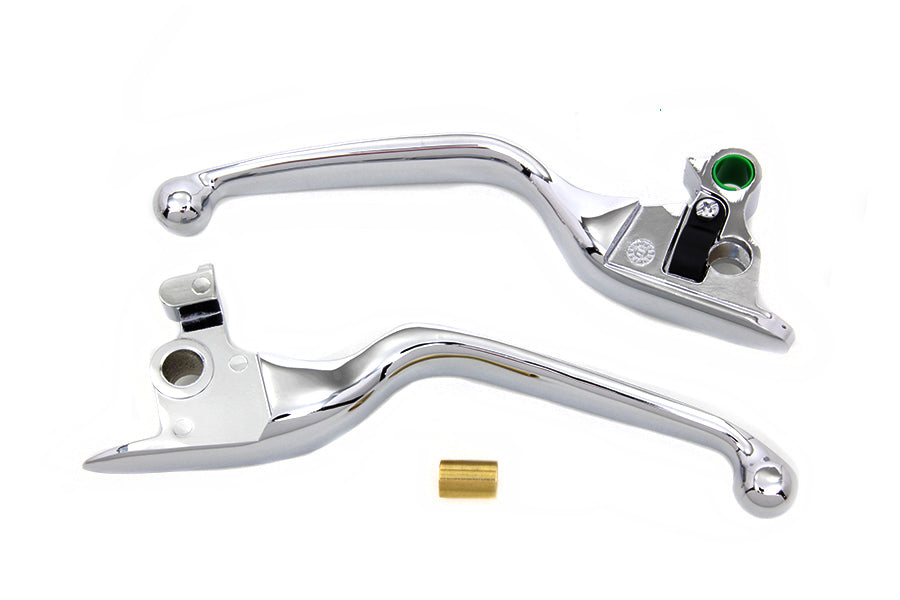 V-Twin Handlebar Control Levers Chrome for Harley Davidson FLST and FXST (Part #77753)