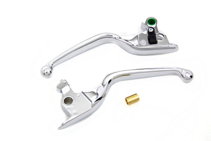 V-Twin Handlebar Control Levers Chrome for Harley Davidson FLST and FXST (Part #77753)
