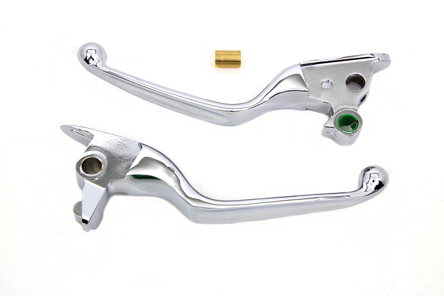 V-Twin Handlebar Control Levers Chrome for Harley Davidson FLST and FXST (Part #77753)