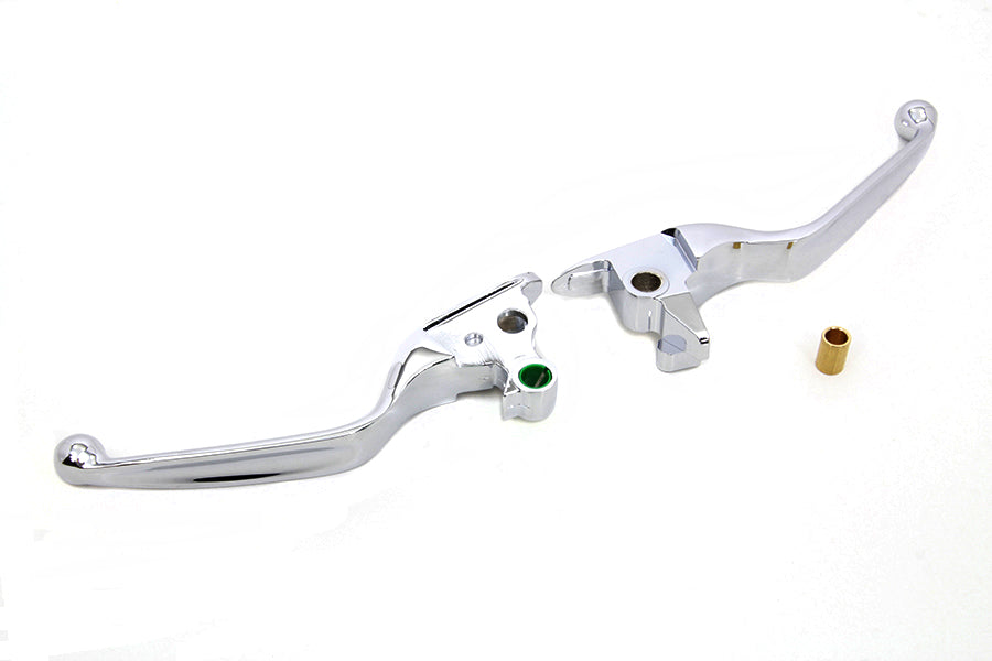 V-Twin Handlebar Control Levers Chrome for Harley Davidson FLST and FXST (Part #77753)