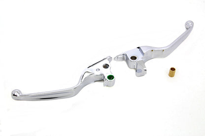 V-Twin Handlebar Control Levers Chrome for Harley Davidson FLST and FXST (Part #77753)