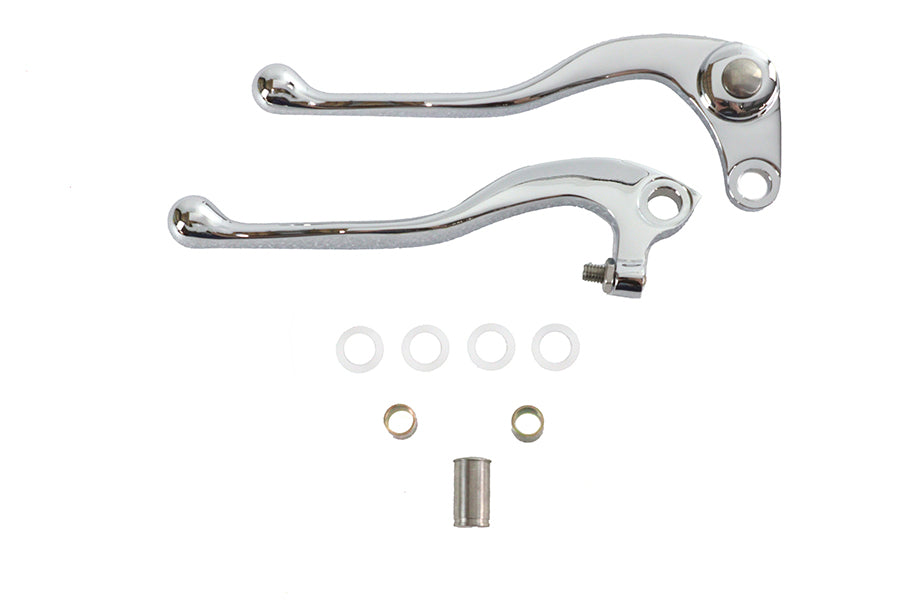 V-Twin Old School Brake and Clutch Lever Set for Left Clutch and Right Hydraulic Master Cylinder