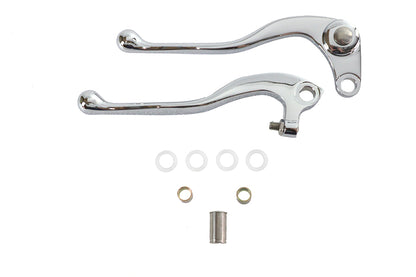 V-Twin Old School Brake and Clutch Lever Set for Left Clutch and Right Hydraulic Master Cylinder