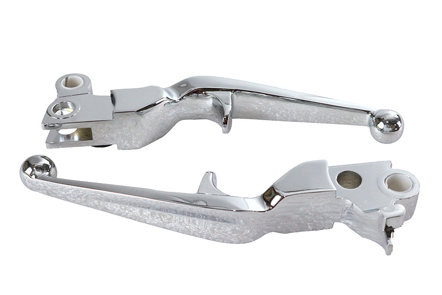 V-Twin Chrome Trigger Style Hand Lever Set for Harley Davidson FXST Models