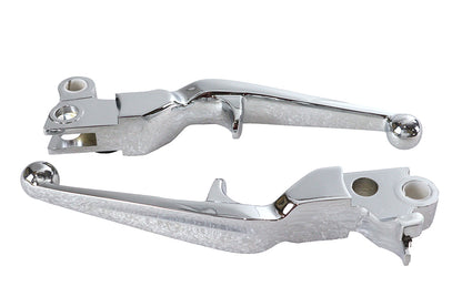 V-Twin Chrome Trigger Style Hand Lever Set for Harley Davidson FXST Models
