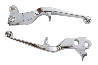 V-Twin Chrome Trigger Style Hand Lever Set for Harley Davidson FXST Models