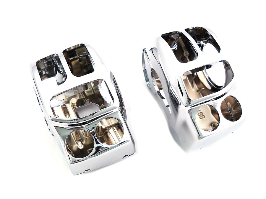 V-Twin Chrome Switch Housing Kit for Harley Davidson FLT Models (2014-2023)