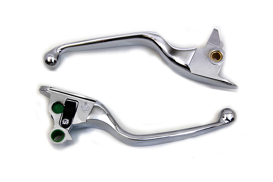 V-Twin Contour Hand Lever Set Chrome for Harley Davidson FLST & FXST (Part #78235)