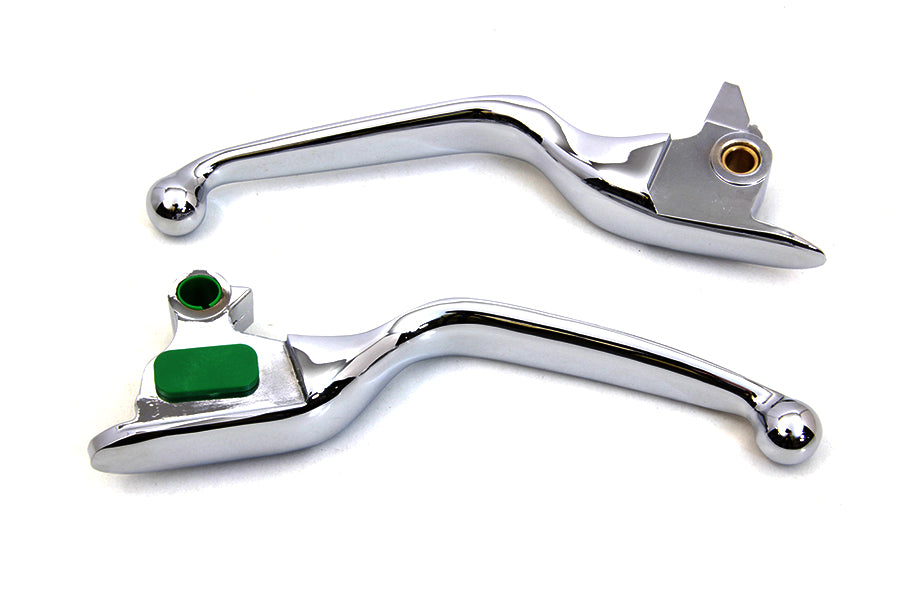 V-Twin Contour Hand Lever Set Chrome for Harley Davidson FLST & FXST (Part #78235)