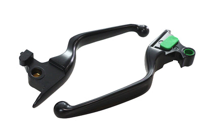 V-Twin Contour Hand Lever Set with Black Finish for Harley Davidson FXST & FLST Models - Part #78235B
