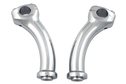 V-Twin 5-3/4 Inch Fatty Pullback Riser Kit Chrome with 2 Inch Pullback and 5-3/4 Inch Rise