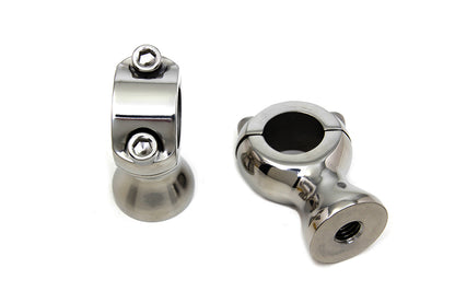 V-Twin Stainless Steel 1 inch x 1-3/4 inch Riser Set - Durable Motorcycle Handlebar Riser with 1/2 inch-13 Mounting Bolts