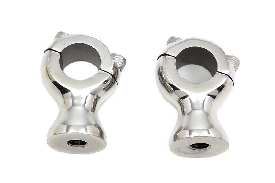 V-Twin Stainless Steel 1 inch x 1-3/4 inch Riser Set - Durable Motorcycle Handlebar Riser with 1/2 inch-13 Mounting Bolts