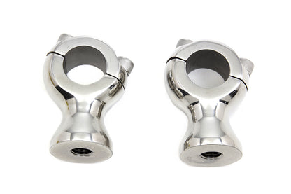 V-Twin Stainless Steel 1 inch x 1-3/4 inch Riser Set - Durable Motorcycle Handlebar Riser with 1/2 inch-13 Mounting Bolts