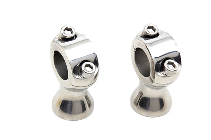 V-Twin Stainless Steel 1 inch x 1-3/4 inch Riser Set - Durable Motorcycle Handlebar Riser with 1/2 inch-13 Mounting Bolts