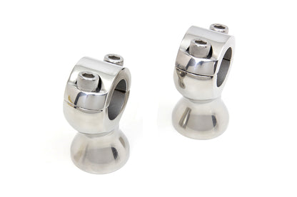 V-Twin Stainless Steel 1 inch x 1-3/4 inch Riser Set - Durable Motorcycle Handlebar Riser with 1/2 inch-13 Mounting Bolts