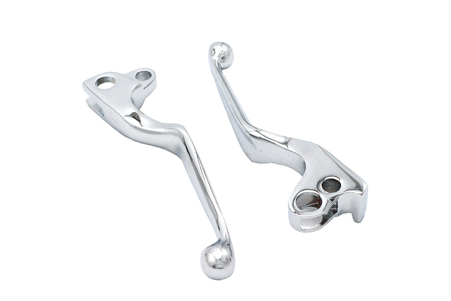 V-Twin Chrome Wide Hand Lever Set for Harley Davidson FL Models (1972-1981) Part #07-0562/3
