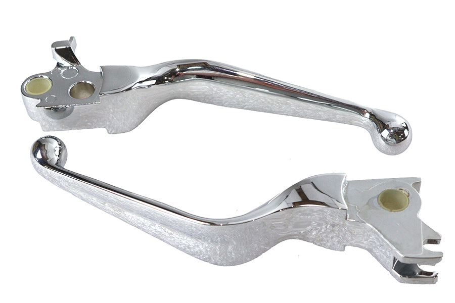 V-Twin Chrome Hydraulic Hand Lever Set - Set of Two for Motorcycles