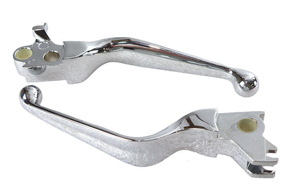V-Twin Chrome Hydraulic Hand Lever Set - Set of Two for Motorcycles