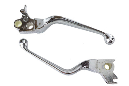 V-Twin Chrome Hydraulic Hand Lever Set - Set of Two for Motorcycles