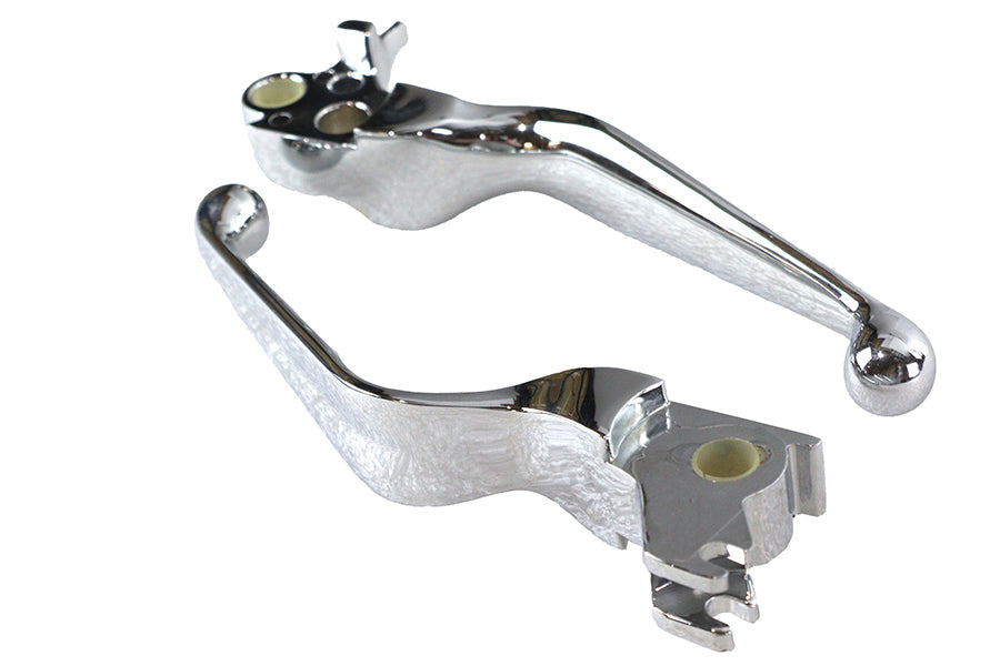 V-Twin Chrome Hydraulic Hand Lever Set - Set of Two for Motorcycles