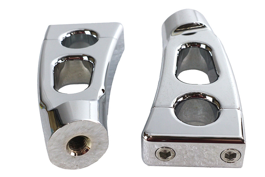 MCM 4-1/4 Inch Switchback Chrome Riser Set (Part #241517)