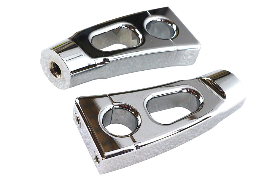 MCM 4-1/4 Inch Switchback Chrome Riser Set (Part #241517)
