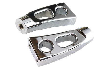 MCM 4-1/4 Inch Switchback Chrome Riser Set (Part #241517)