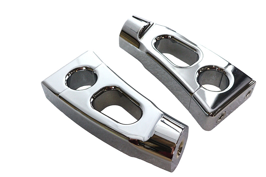 MCM 4-1/4 Inch Switchback Chrome Riser Set (Part #241517)