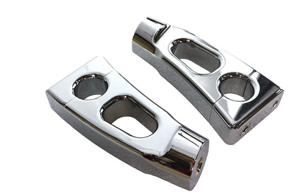 MCM 4-1/4 Inch Switchback Chrome Riser Set (Part #241517)